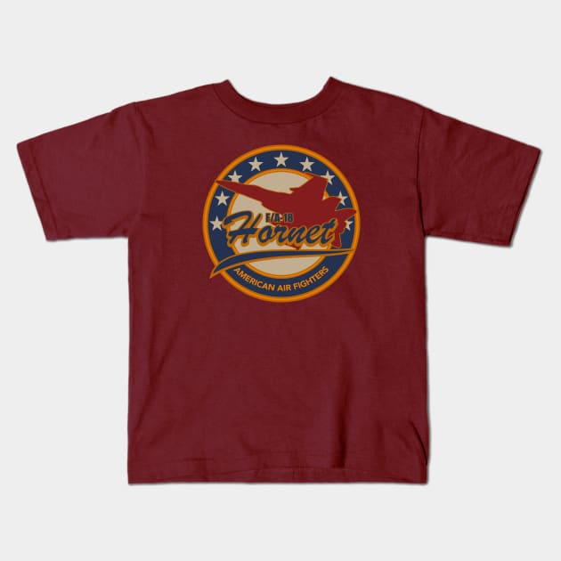 F/A-18 Hornet Patch Kids T-Shirt by TCP